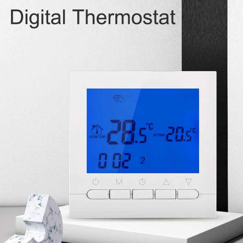 16A Touch Screen termostato per riscaldamento domestico pannelli di riscaldamento a infrarossi regolatore di temperatura colore bianco