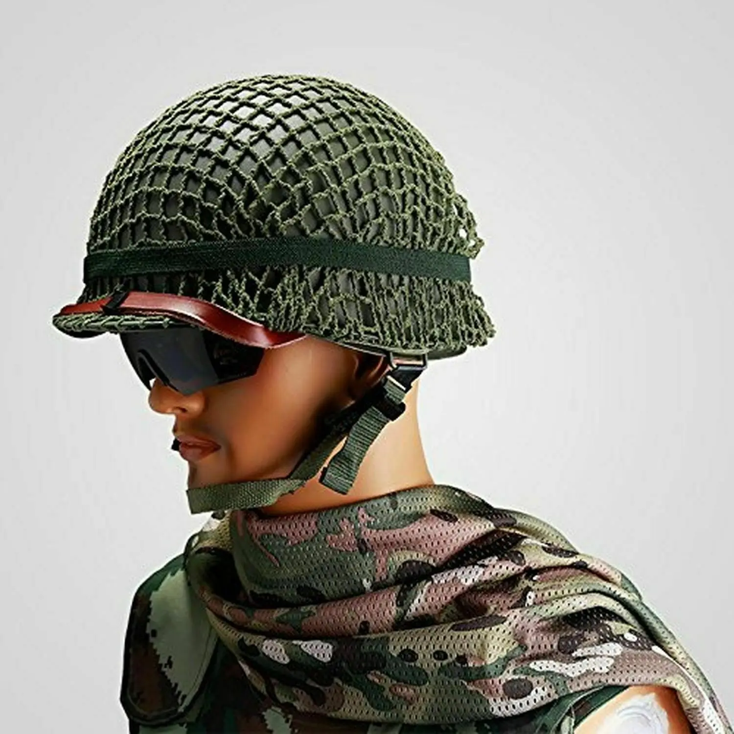 ARMY M1 HELMET NET COTTON CAMOUFLAGE HELMET COVER for WWII US Just Only Head Helmet Net For Collection