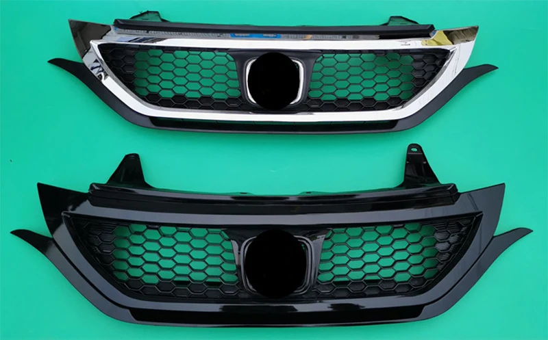 Front racing grill For Honda CRV C-RV grille trim accessories 2012-2015 bumper separator Honeycomb black silver grille