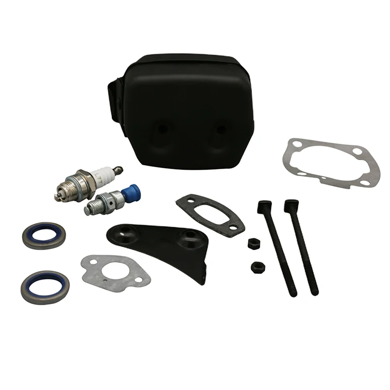 Muffler Bracket Support Gasket Spark Plug Decompression Valve Oil Seal Kit Fit For HUSQVARNA 55 50 51 Gasoline Chainsaw Parts
