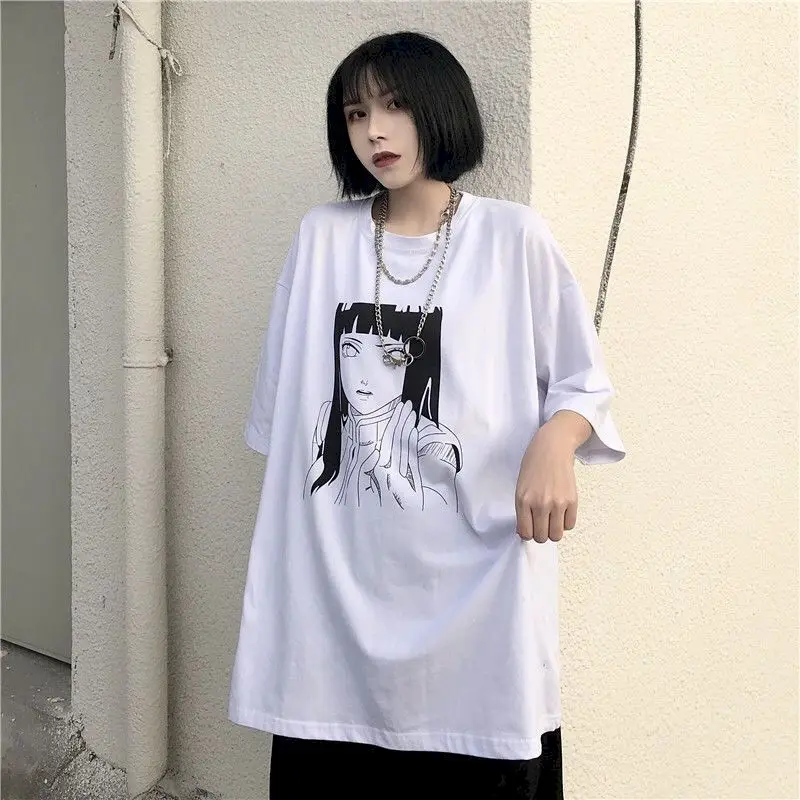 T-shirts 2022 New Summer Japan Hinata Anime Print Loose Short Sleeve Student Shirt Half Sleeve Female Trend Harajuku Streetwear