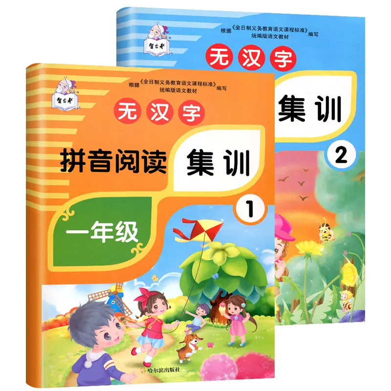 2 volumes de pinyin treinamento permite que as crianças soletrem as letras pinyin da última infância livro de iluminação