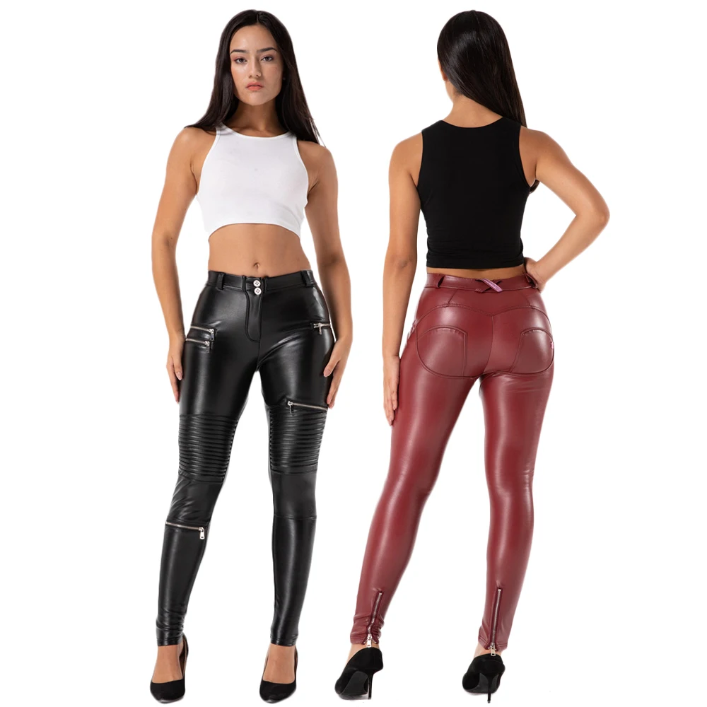 Shascullfites Melody Women's Leather Trousers Gothic Pants Autumn Black Pants Jeans Woman 2022 Punk Pants Biker Pencil Pants