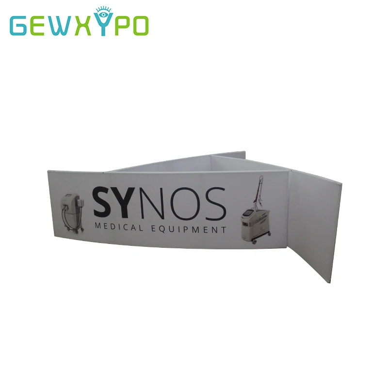 10ftX3ft Tradeshow Advertising Portable Tension Fabric Windmill Shape Hanging Banner Display Stand With Your Own Design Printing