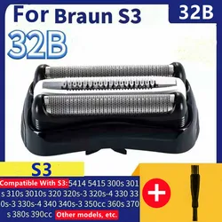 Nieuwe 32B Zwart Scheerapparaat Folie & Cutter Scheerapparaat Hoofd voor Braun Series 3 360s-4 360s-5 370cc-4 380S-4 390cc-4 Cassette Mesh Grid