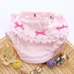 2pc Lace Shorts Baby Girls Underwear Cotton Calcinhas Underwera Kids Panties 1-5 Years