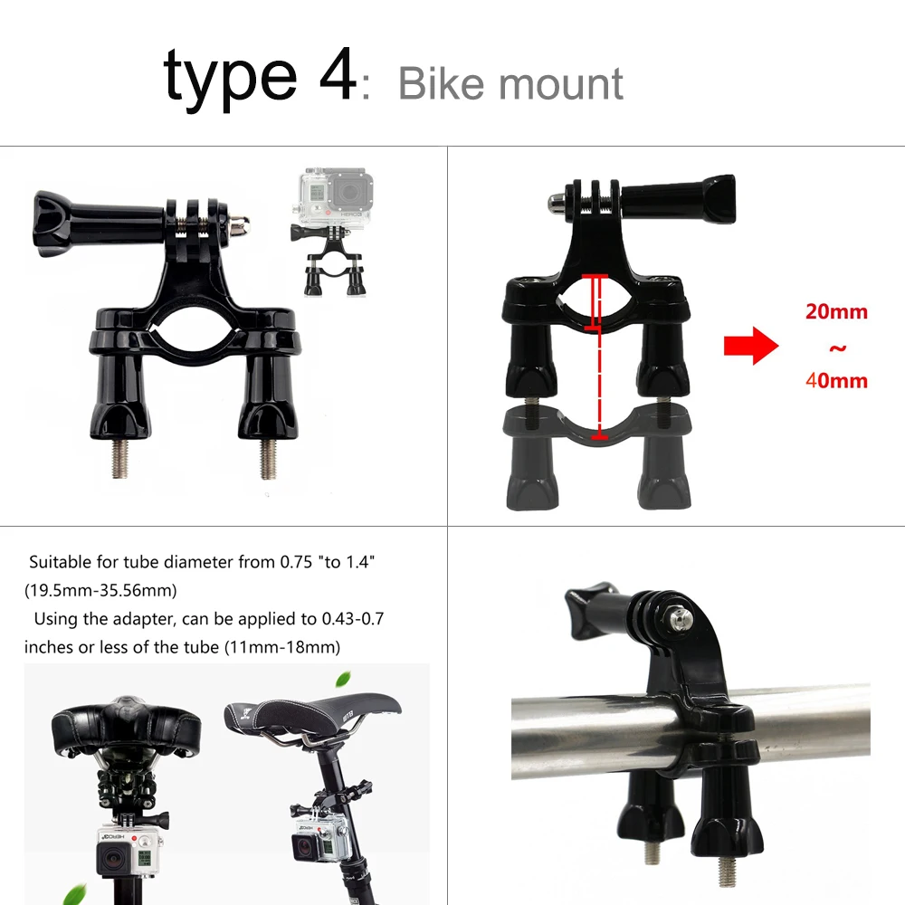 GloryStar Optional Bike/Motorbike Mount for Gopro Accessories for Xiaomi Yi Suction Cup Car Mount for Sjcam Sj4000 Eken H9 H9R