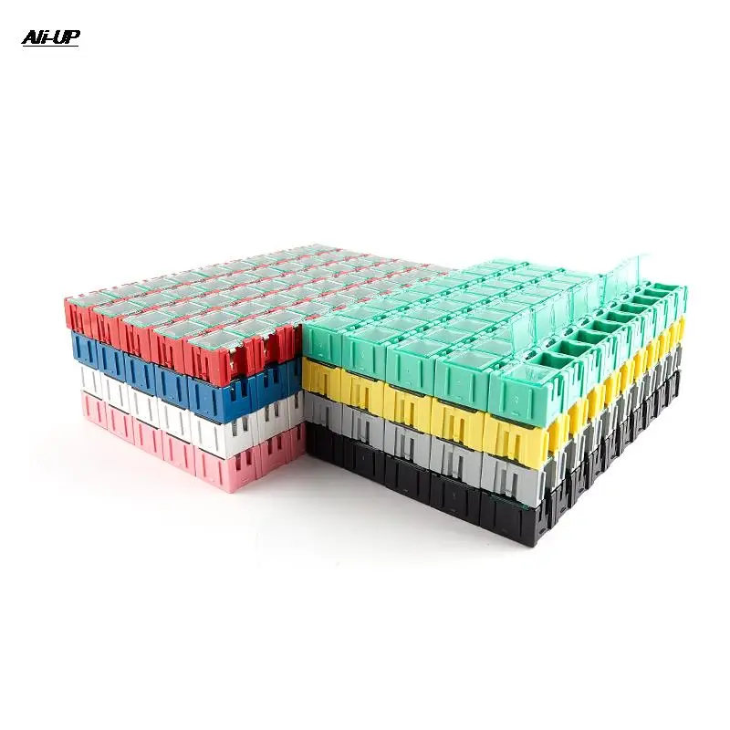 50Pcs/Set SMD SMT Electronic Component Container Mini Storage Boxes kit desk organizer