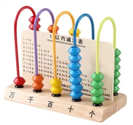 Counter student abacus math teaching aids children\'s five-speed calculation rack addition and subtraction puzzle