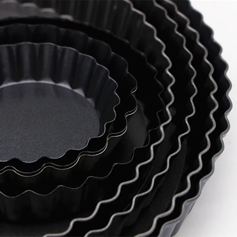 8/10/12/20/22/24/26/28cm Pie Muffin Cupcake Pans Non-Stick Tart Flan Pan Molds Pizza Cake Mold Removable Bottom Round Bakeware