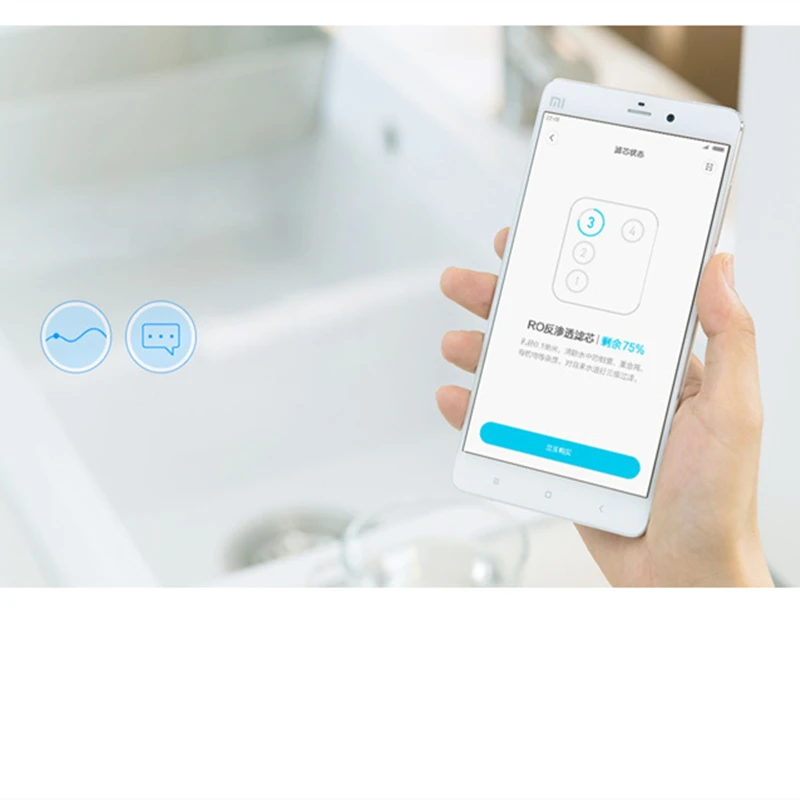 Xiaomi-purificador de agua Original, preposición, filtro de carbón activado, Smartphone, Control remoto, electrodomésticos, combinación