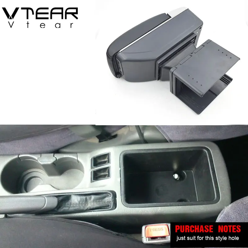 Vtear For kia spectra car armrest usb interface arm rest rise storage box interior leather center console decoration automobile