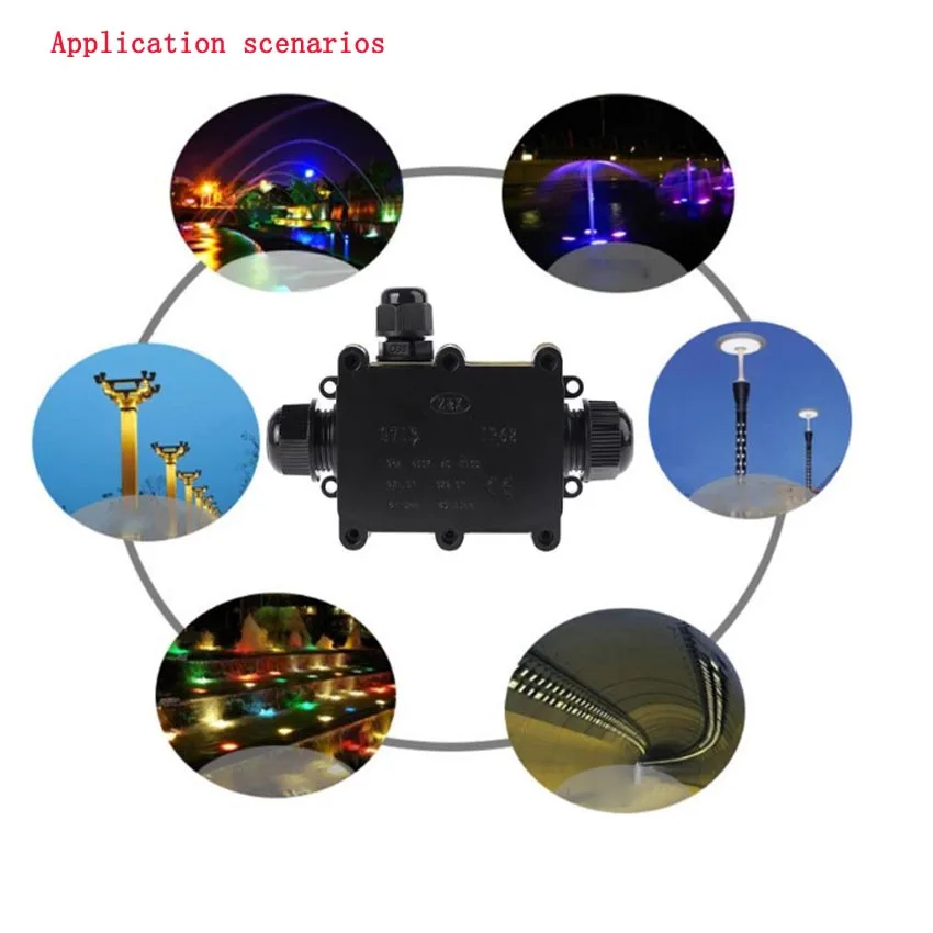 IP68 Waterproof Junction Box Electrical 2/3/4/5/6 Way Enclosure Block Cable Connecting Line Protection for Wiring Accessories