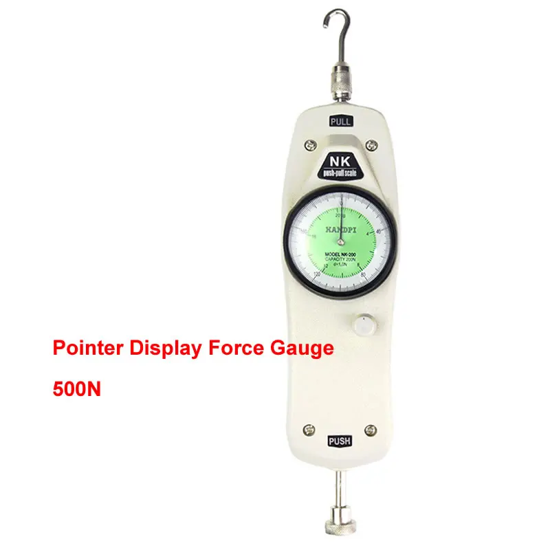 500N Digital Pointer Push Pull Force Gauge Manual Horizontal Harness Terminal Tension Tester Inspection Machine Test Stroke 50mm