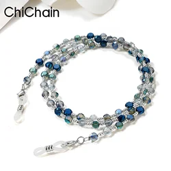 Chichain Fashion Eyeglasses Crystal Acrylic Beads String Chains Eyeglasses Mask Chains Strap Holder Cord Chains on the Neck