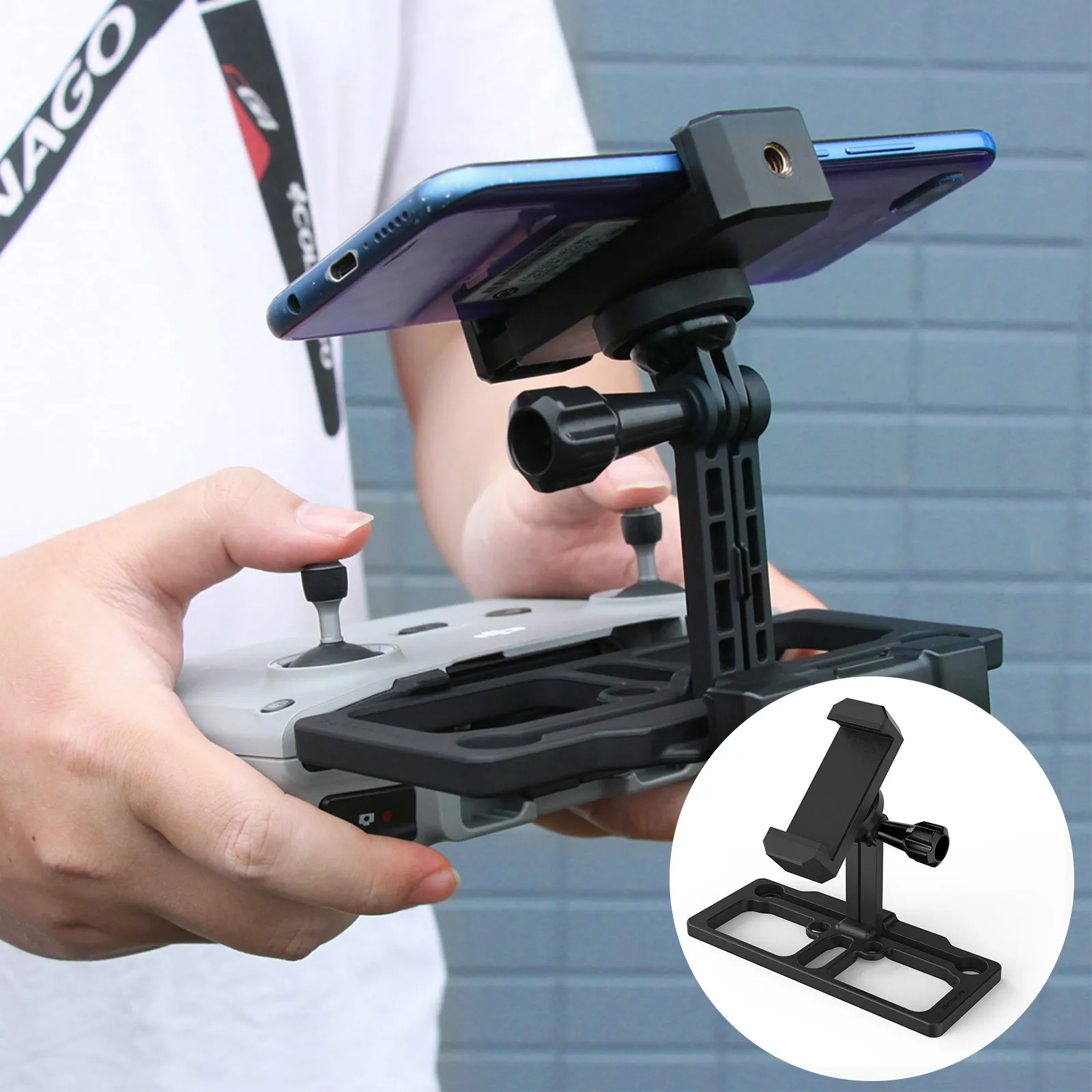 Adjustable Universal Mobile Phone Holder Bracket With Lanyard for DJI Mini SE/ Air 2S / Royal 2 Femi Control