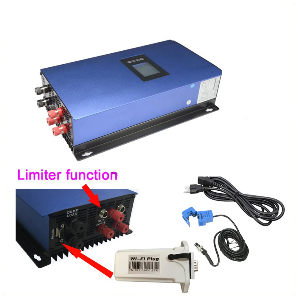 10000W 20000W Wind Power Grid Tie Inverter with Limiter Sensor/Dump Load Controller/Resistor WIFI 3 Phase 48v 96v Wind Generator