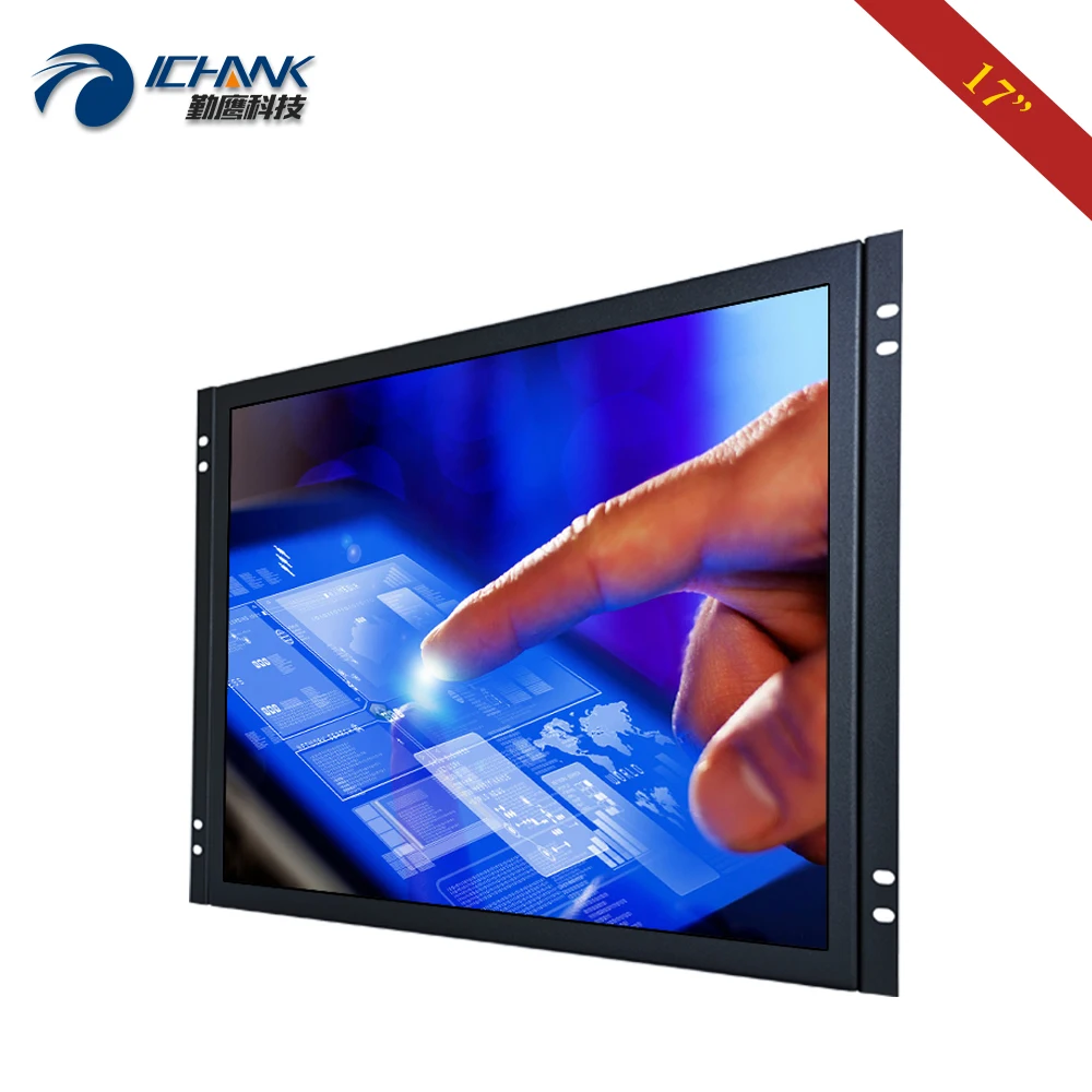 ZK170TC-59R/17 بوصة 1280x1024 شاشة HDMI USB مكبر صوت مدمج إطار مفتوح شاشة لمس مقاومة مثبتة على الحائط