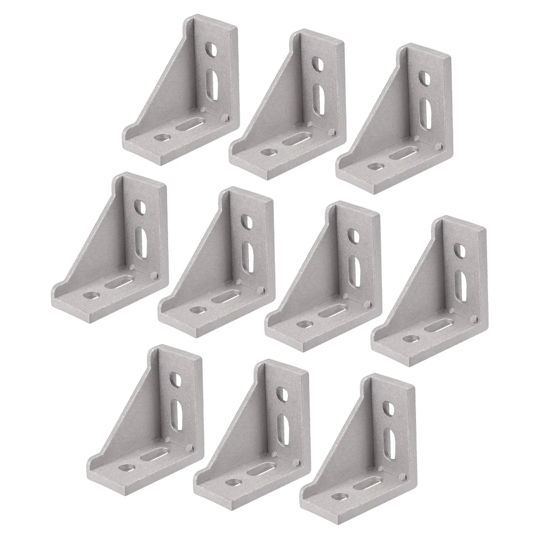 Uxcell-prata Canto Suporte para Série 3030 Perfil de Alumínio 10 Pcs 3060