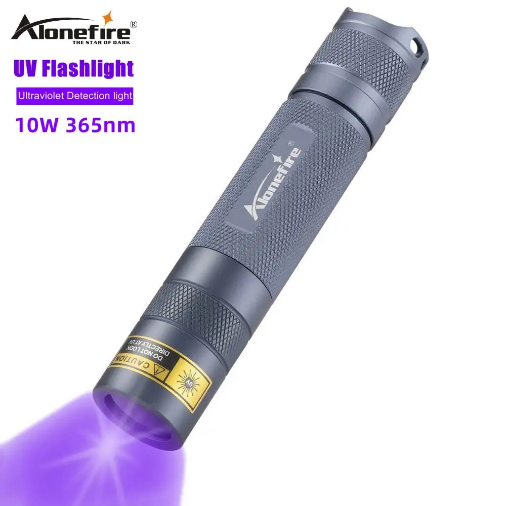 Alonefire SV48 10W 365 UV Led Flashlight Ultra Violet Ultraviolet 365nm Blacklight Detector for Dog Urine Marker Detector Scorpi