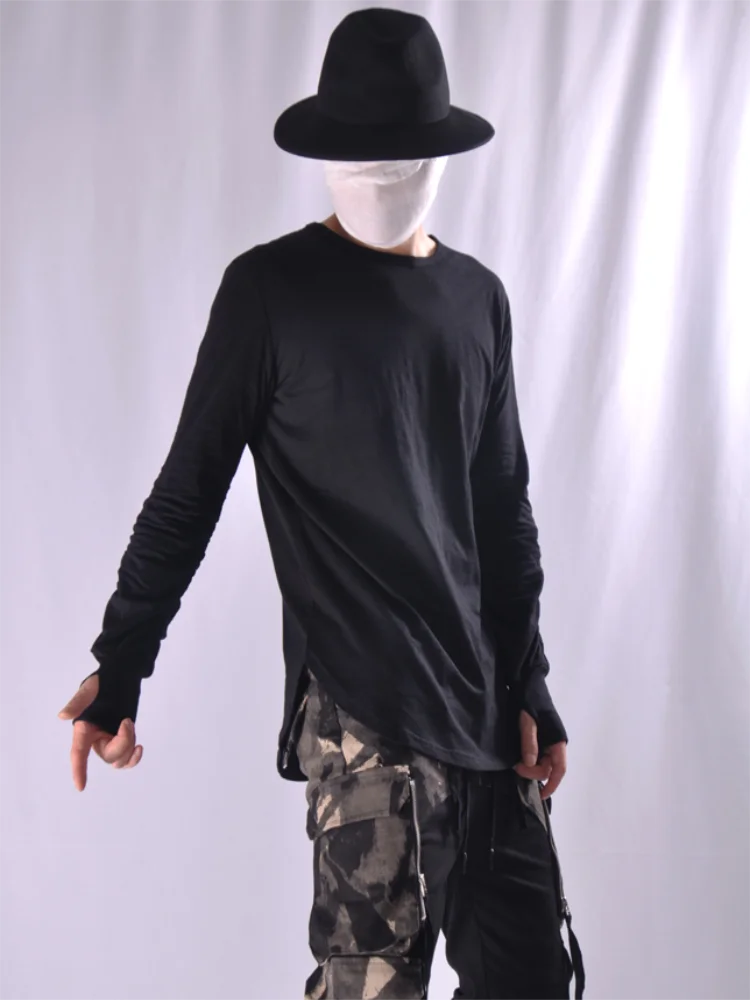 

Men's Long Sleeve T-Shirt Autumn Winter New Dark Round Collar Personality Ninja Clothing Loose Fashion Versatile T-Shirt