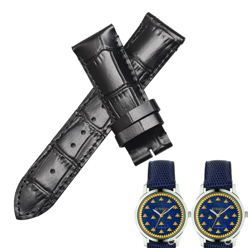 

WENTULA Watchbands For G-TIMELESS YA1264122 Calf-Leather Genuine Leather Straps Watch Band