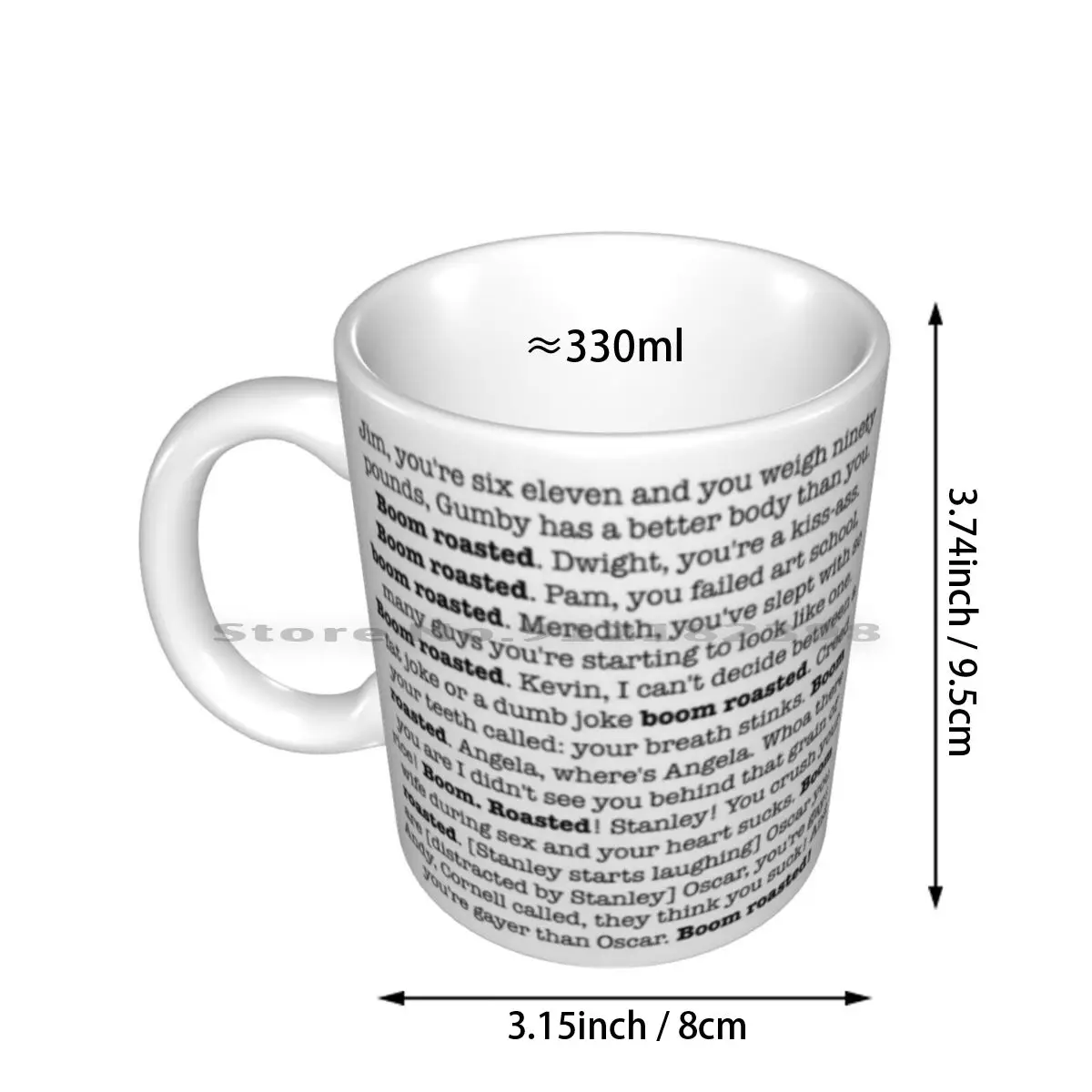 The Office - Boom Roasted - Roast Ceramic Mugs Coffee Cups Milk Tea Mug The Office Office Roast Insults Roasted Boom Boom Roaste