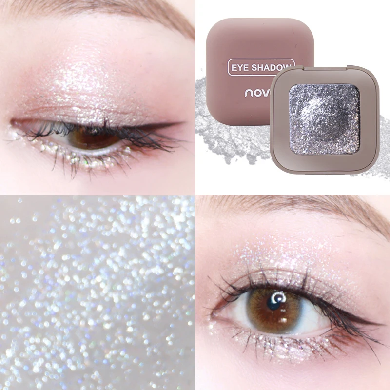 12 Kleuren Glitter Oogschaduw Palet Langdurige Shimmer Gepigmenteerde Waterdichte Fleuren Ogen Make-Up Gemakkelijk Te Dragen Schoonheid Cosmetica