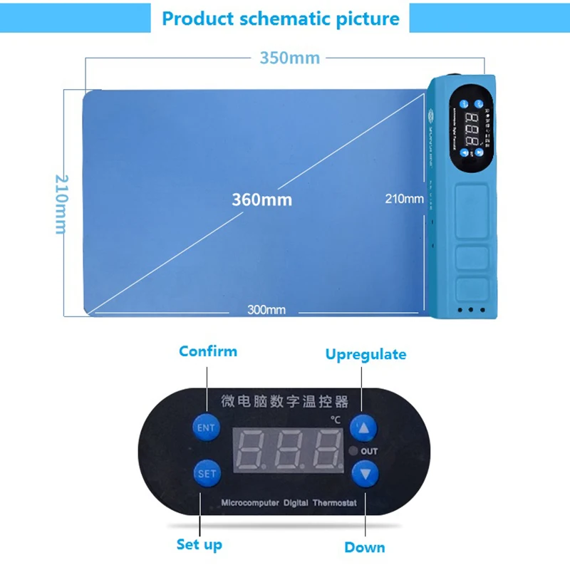 LCD Screen Heating Silicone Pad Preheating Table Repair Of Mobile Phone IPAD Screen Splitter Open Refurbish Tools Heat Plate