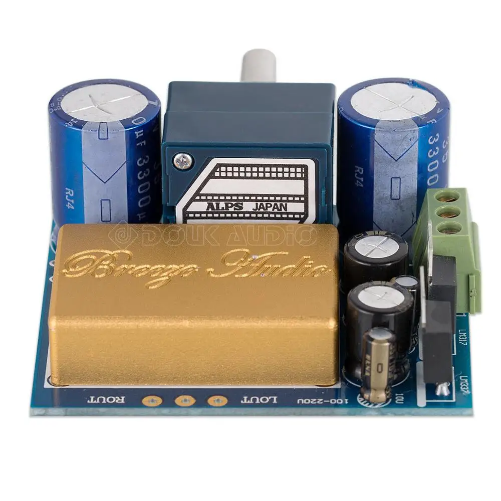 Nobsound-Módulo preamplificador de Audio estéreo, placa ALPS con blindaje, Full DC, Hi-Fi, op-amp