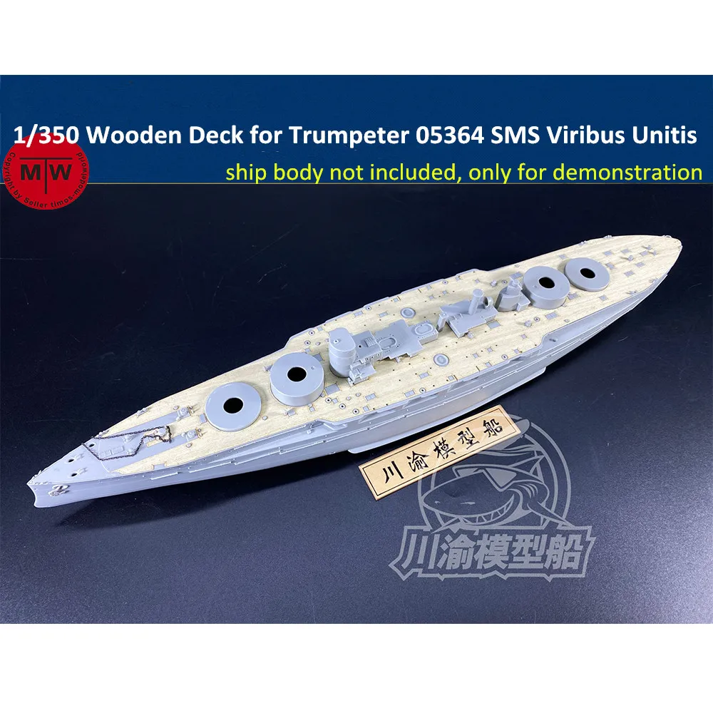 1/350 Scale Wooden Deck for Trumpeter 05364 SMS Viribus Unitis Battleship Model Kit CY350082