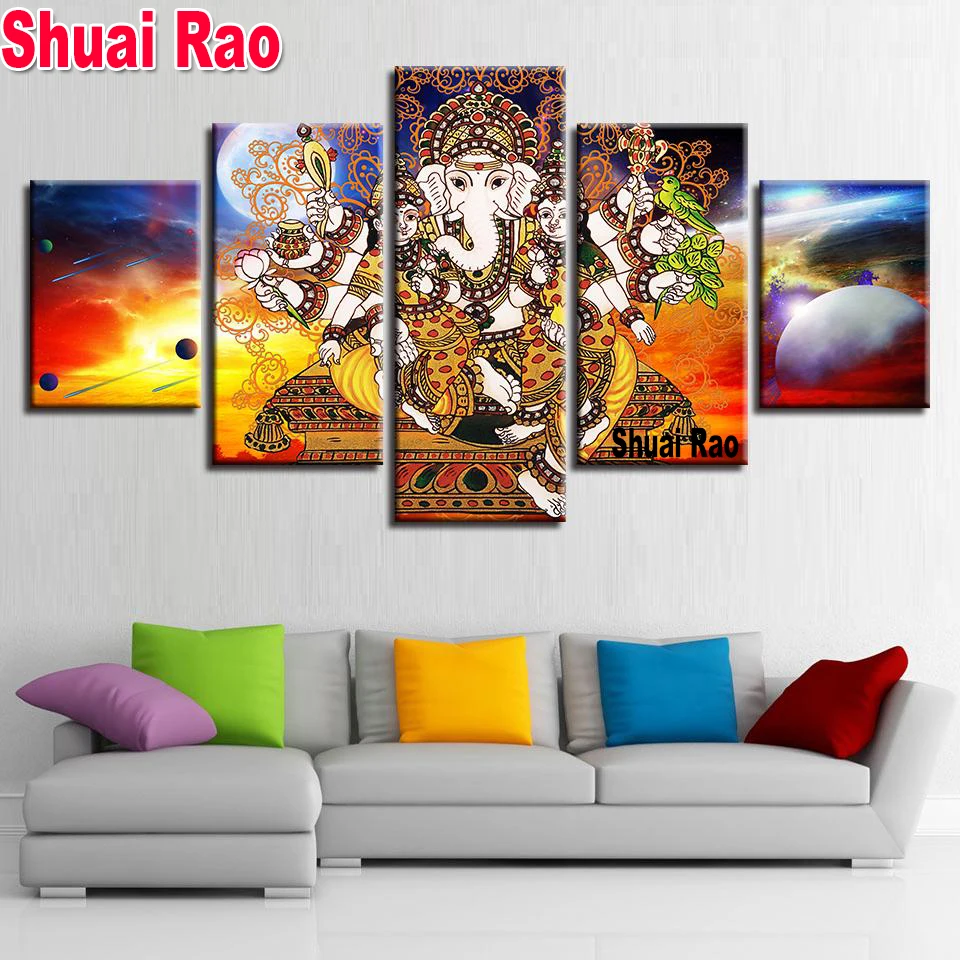 

Ganesha Religion Deuses Hindus Diy Diamond Painting New 2024 Multi-Panel Cross Stitch Kits Full Diamond Mosaic Art Embroidery