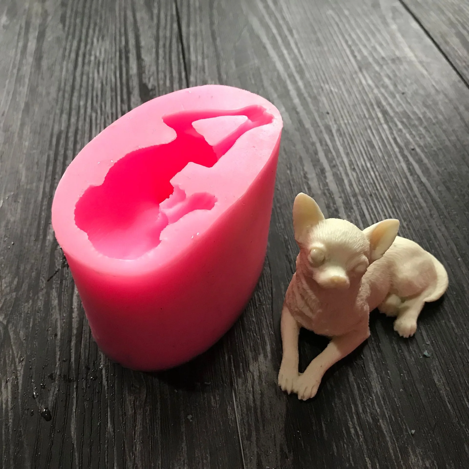 New Design Dog Shape Silicone Molds Chihuahua Pomeranian Dog 3D Fondant Cake Decorating Tools Chocolate Ceramic Clay Mould K508