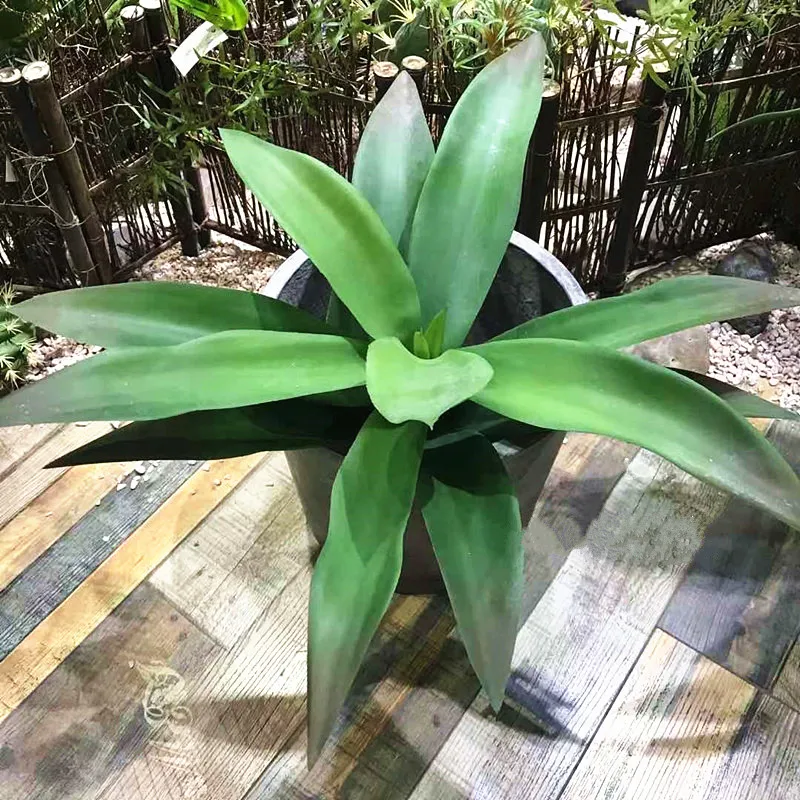 40CM 12Leaves Artificial Tropical Agave Simulation Green Aloe Plastic Plants Crafts Fake Leaf Garden Balcony DIY Home Decor