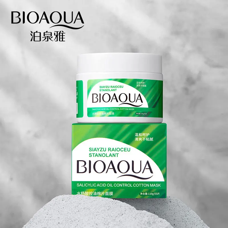 

Bioaqua Salicylic acid containment cotton partial membrane hydrating contractive pore cleanness oil control acne mask 110g/55Pcs