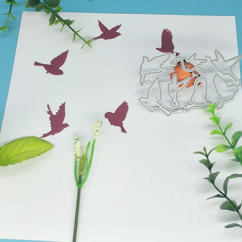 6 small bird metal cutting dies, scrapbooks, photo frames, photo album decorations, DIY, handmade art