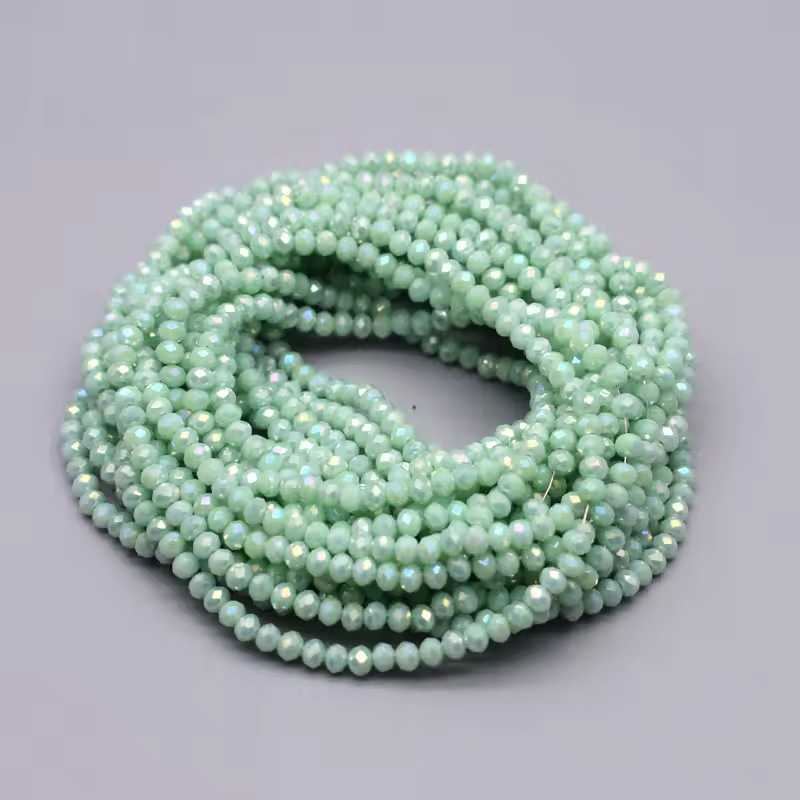 Yanqi 2 3 4mm Rondell Austria Faceted Crystal Beads Round Glass Beads Loose Spacer Beads for Jewelry Making DIY - Image 18