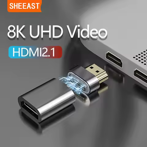 Magnetic Adapter HDMI 2.1 8K/60HZ 48Gbps 3D Vision Converter for Xiaomi Mi Box Splitter Switch PS3 PS4 Projector TV xbox Laptop