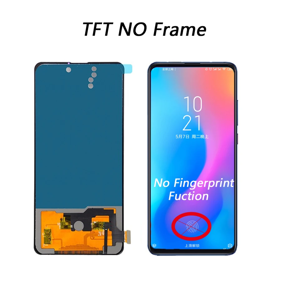 Imagem -05 - Tela Super Amoled Lcd para Xiaomi mi t Pro Redmi K20 Pro Digitalizador de Toque com Impressão Digital