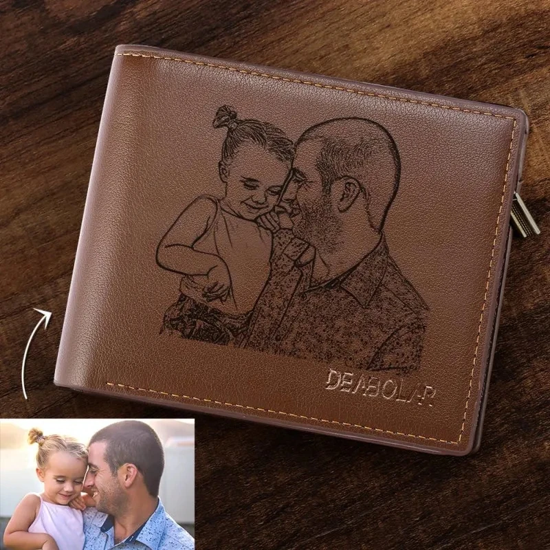 Cartera Triple Personalizada Con Foto De Metal: Regalo Perfecto