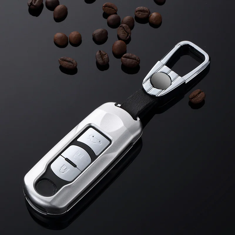 For Mazda Axela Atenza CX5 CX4 ATZ 2021 Metal Car Key Case Cover Men Women Car Accessories Protective Keychain Key Purse Bag