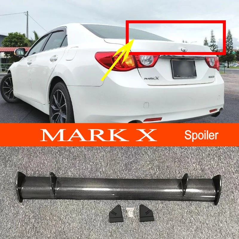 

Mark X 2009-2017 Real Carbon Fiber / FRP GT-style Car-styling Sporty Rear Trunk Wing Spoiler for Toyota Mark X 2009-2017 Sedan