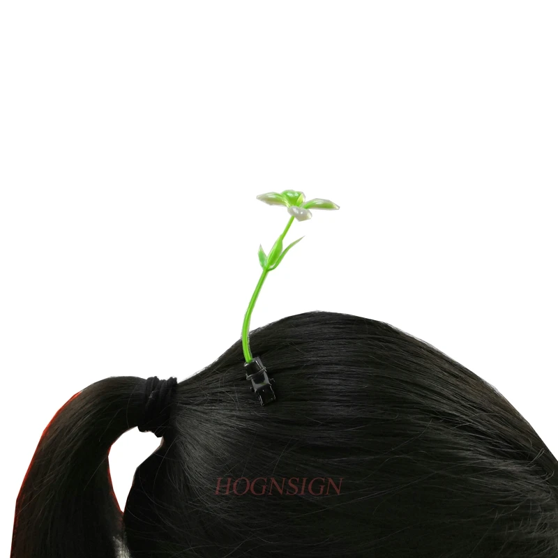 

Заколка для волос с 2 цветами и растениями, милый декоративный элемент, заколка-саженец, длинная трава, необычный мультяшный головной убор, цветочный декор, распродажа