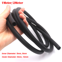 1M/2M Motorcycle Accessories Hose 5x8/8x12mm Fuel Hose Oil Gas Gasoline Hose Line Pipe Tube Oil Resistant Rubber Hose