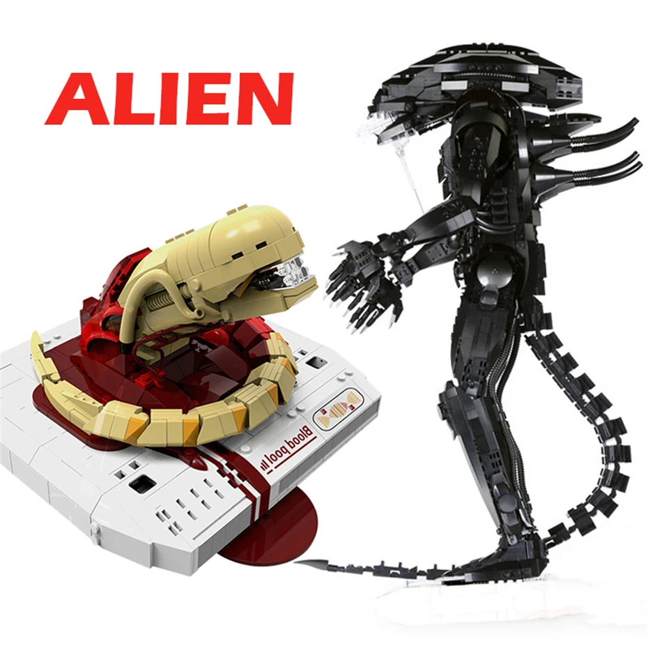 

New Xingbao Genuine Creative Movie Series Construction The Alien Robot And Blood Pool Set Building Blocks MOC Bricks Party Favor