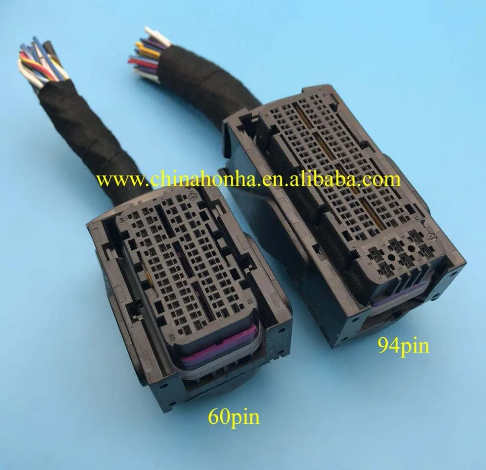 

Free shipping 1 pcsECU/EDC17/16 computer plug 94 pin with 64pcs wire or 60 pin with 32 pcs wire computer board plug wire harness