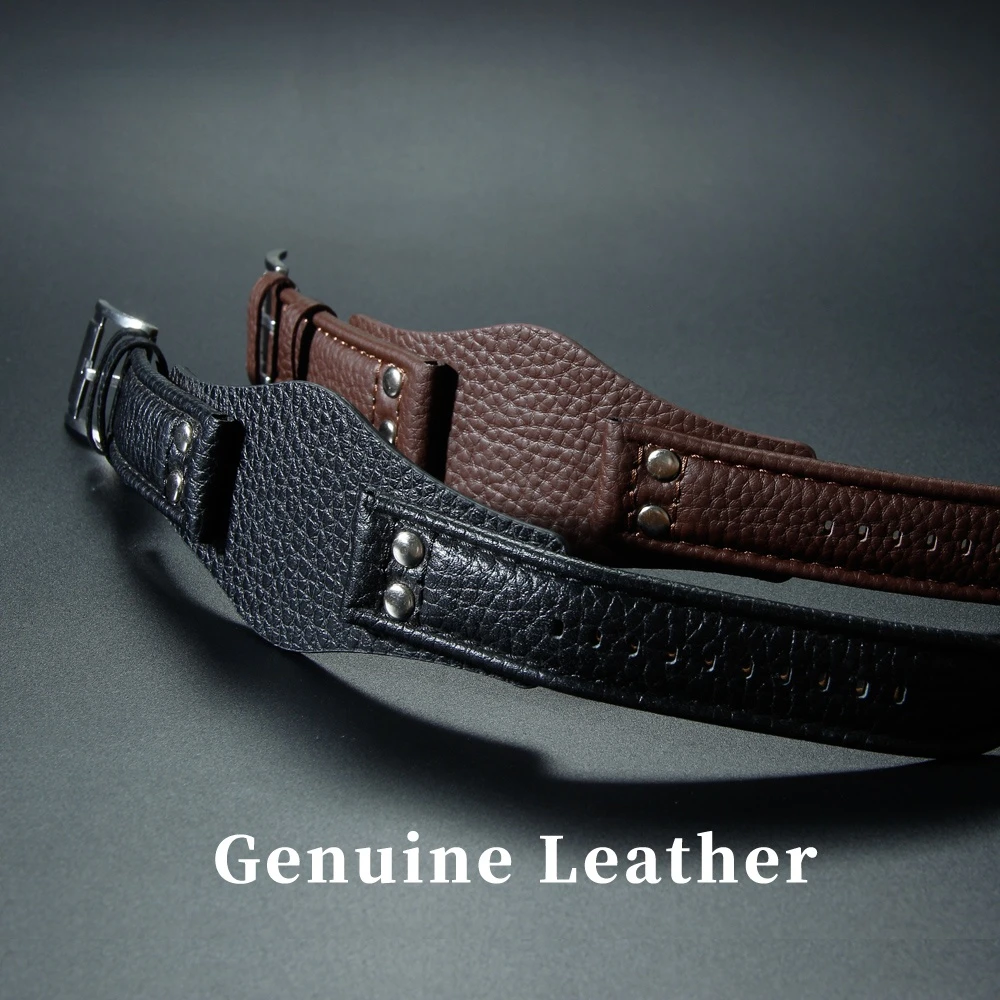 genuine Leather Watch Strap For Fossil CH2564 CH2565 CH2891CH3051 wristband 22mm black brown tray watchband with rivet style