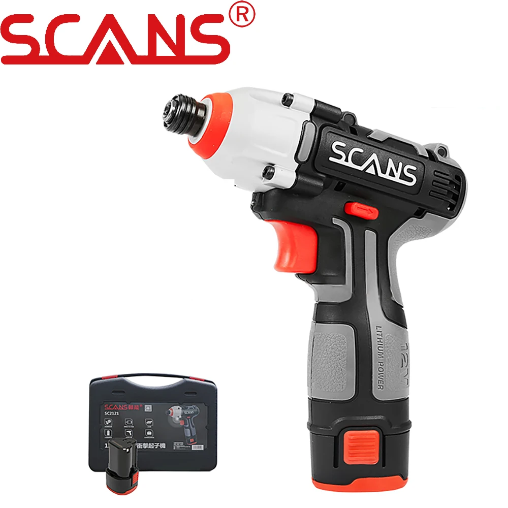 SCANS SC2121 Professional Power Tool 12V Cordless Lithium Impact Driver Impact Screwdriver