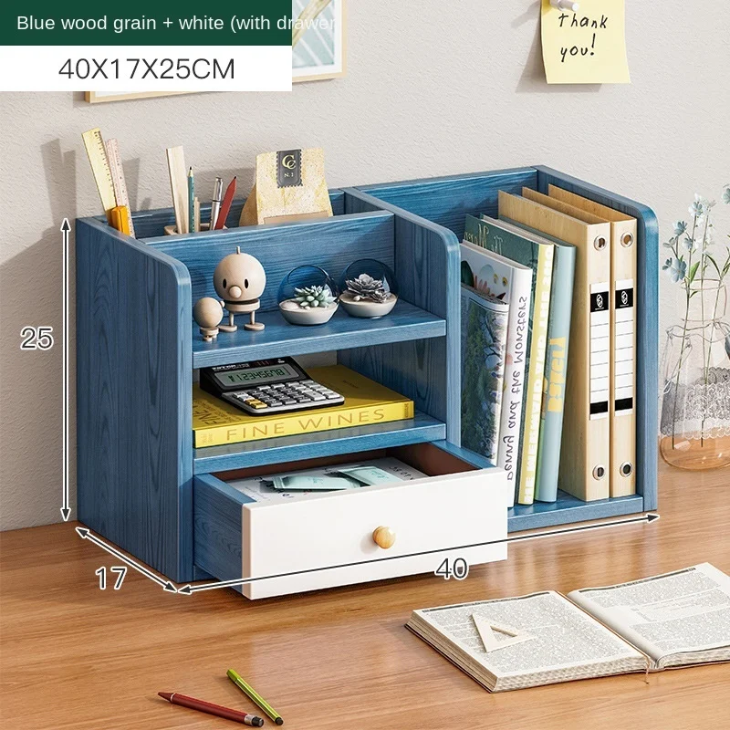 Ins Simple Desktop Storage Rack Drawer Pen Holder Bookshelf Table Dormitory Large Storage Space Bookcase Sundries Storage Rack