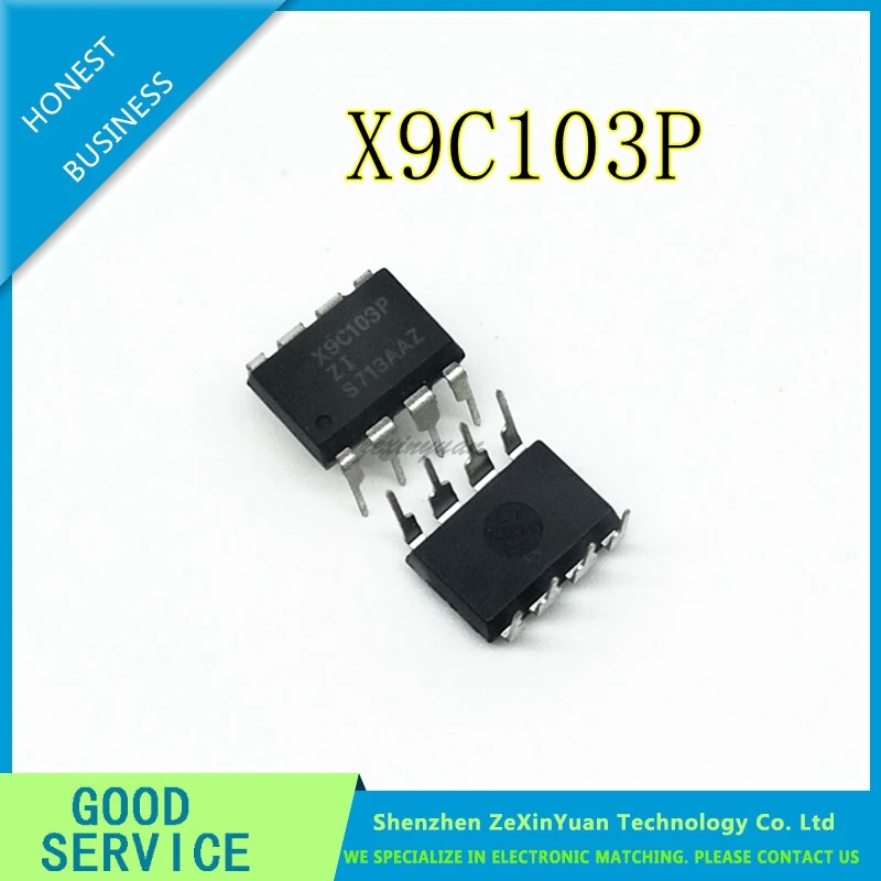 5PCS/LOT X9C103P X9C103PIZ X9C103PZI Digitally Controlled Potentiometer IC DIP-8